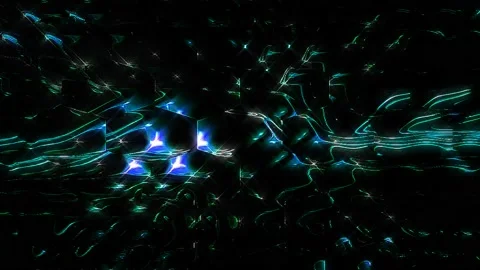 Beautiful video Abstract background 3D liquid lines horizontal in a multicolor Stock-Footage 189508550