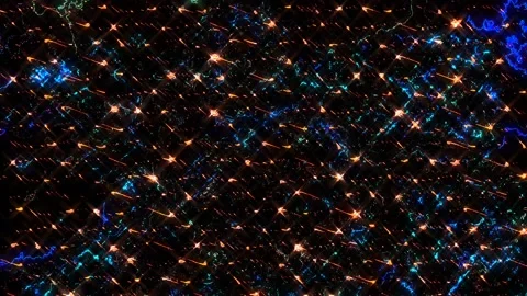 Beautiful video Abstract background 3D liquid lines horizontal in a multicolor Video stock 195230275