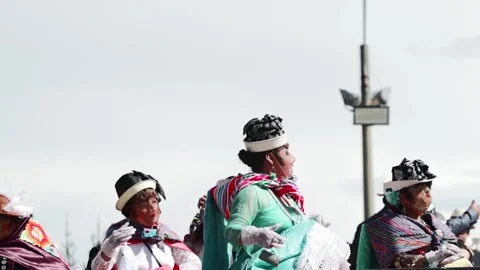 Beautiful video of folkloric dancers dancing the "Tunantada" Stock Footage 231330654