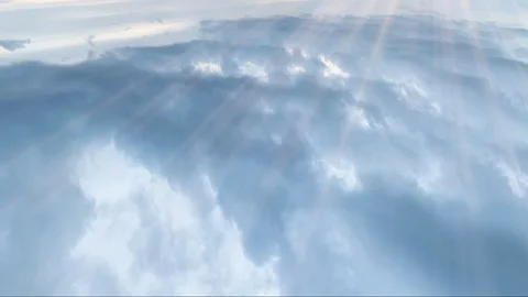 Beautiful view above the clouds. Flying over Stock-Footage 127235173
