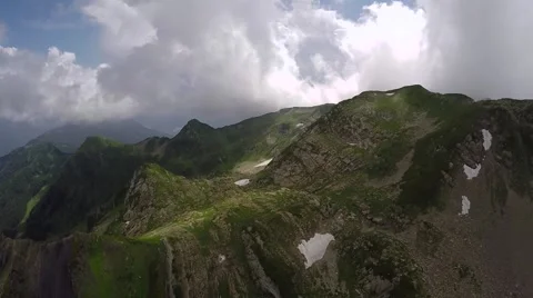 Beautiful view above cloudscape and mountains Video stock 68169498