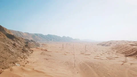 Beautiful view from above of rocks and deserts. 4K aerial video Stock Footage 90038038