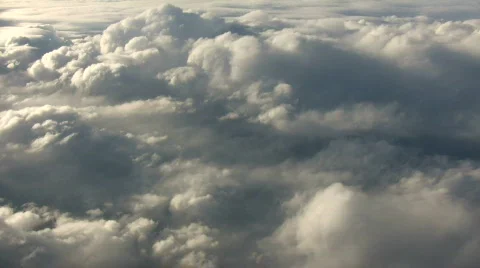 Beautiful view from above the sunny clouds (High Definition) Stock Footage 358558