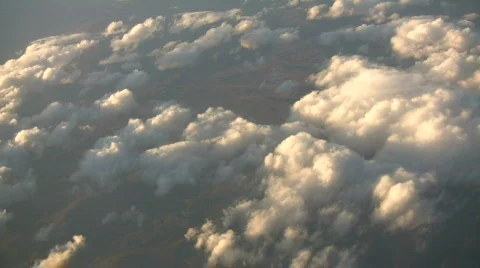 Beautiful view from above the sunny clouds (High Definition) Stock Footage 366502