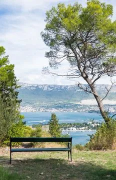A beautiful view of the Adriatic Sea in Split, Croatia, Foto stock