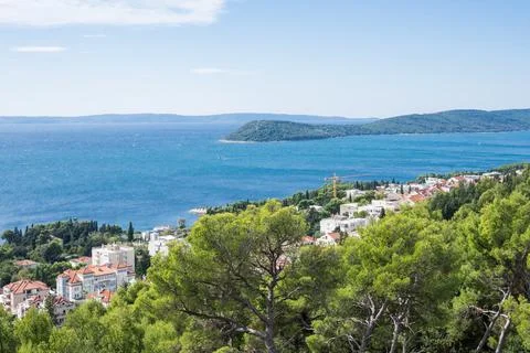 A beautiful view of the Adriatic Sea in Split, Croatia Foto stock