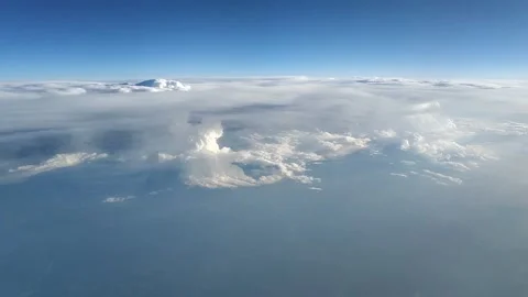 Beautiful view from Airplane Stock Footage 133640901