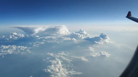 Beautiful view from Airplane Stock Footage 133641482