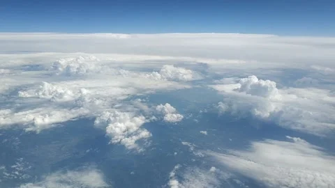 Beautiful view from Airplane Stock Footage 133642655