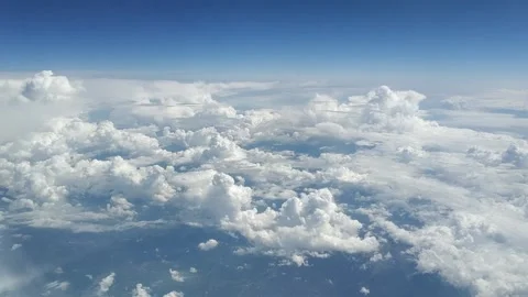 Beautiful view from Airplane Stock Footage 133643080