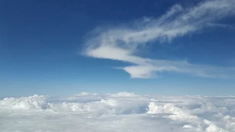 Beautiful view from Airplane Stock Footage 133643424