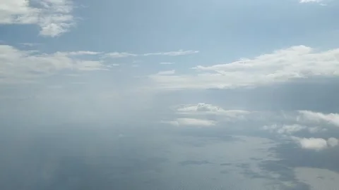 Beautiful view from Airplane Stock Footage 133643768