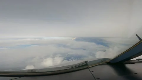 Beautiful view from airplane window of the sky Stock Footage 229779046