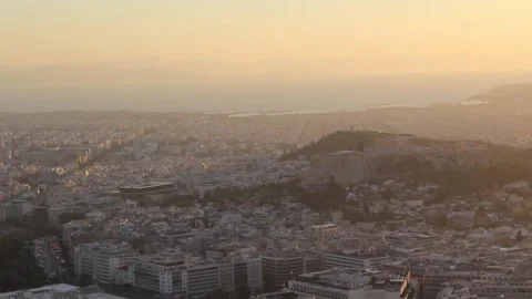 Beautiful view of Athens landscape Stock Footage 242047841