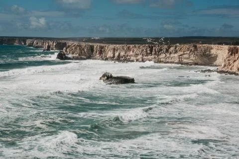 Beautiful view of the Atlantic Ocean. Stock Photos