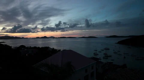Beautiful view of the bay at dusk Stock Footage 41343336