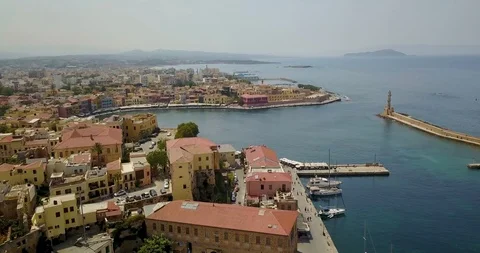 Beautiful view of a Bay with a lighthouse Stock Footage 97391333