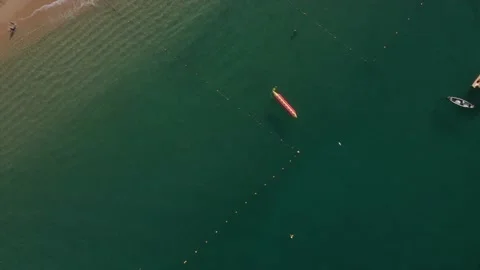 Beautiful view of the beach, aerial view of the beach Stock Footage 147752445