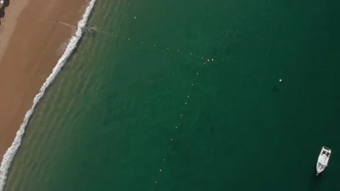 Beautiful view of the beach, aerial view of the beach 库存影片 147752575
