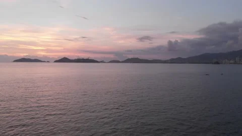 Beautiful view of the beach, aerial view of the beach, acapulco beach 库存影片 148180791