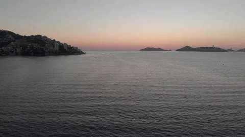 Beautiful view of the beach, aerial view of the beach, acapulco beach 库存影片 148180889