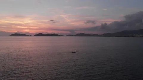 Beautiful view of the beach, aerial view of the beach, acapulco beach Stock Footage 148182018