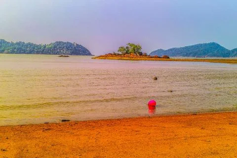 Beautiful view of the beach in the evening 库存照片