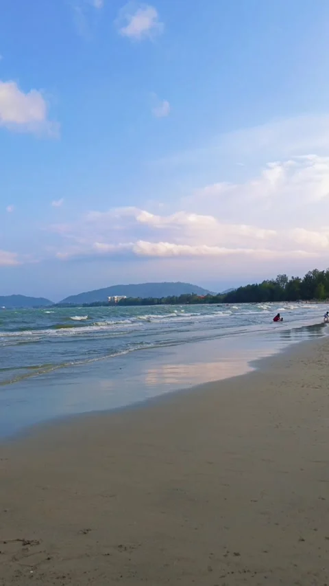Beautiful view at the beach Stock Footage 323149180