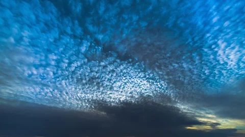 The beautiful view on the blue cloud stream. time lapse Stock Footage 112745910