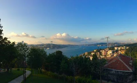 Beautiful view of the Bosphorus, the heritage of Istanbul Stock Photos