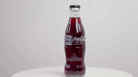 Beautiful view of bottle of Coca Cola sugar free isolated on white background. Stock Footage 166975114
