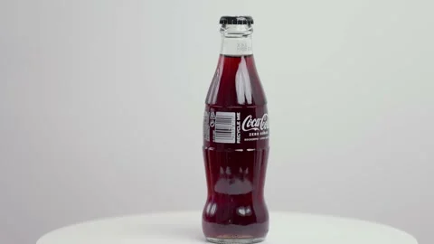 Beautiful view of bottle of Coca Cola sugar free isolated on white background. Stock Footage 167175996