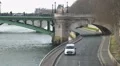 Beautiful view on the bridge and road, European antique architecture, transport HD Footage