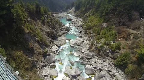 Beautiful view from the bridge Stock Footage 24673766