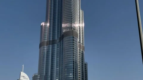Beautiful view of the Burj Khalifa. Stock Footage 154162671