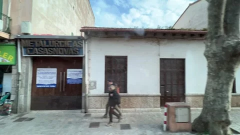 Beautiful view from the bus in Mallorca Stock Footage 248293084
