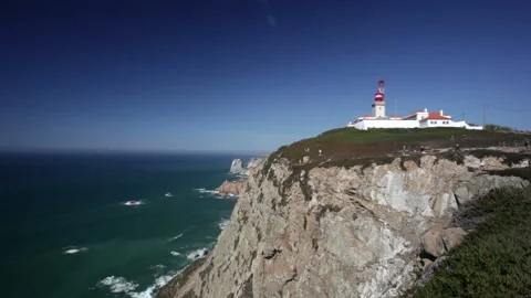 Beautiful view of Cabo da Roca Video stock 98492365