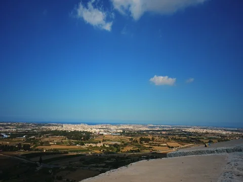 Beautiful View from a Castle in Malta Stock Footage 80355833