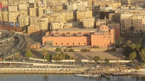 Beautiful view of the center of Cairo from the Cairo Tower in Cairo Stock Footage 242049936