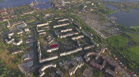Beautiful view of the city from a height Stock Footage 67955002