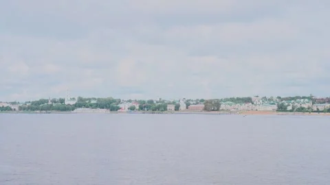 A beautiful view of the city from the river Video stock 327985045