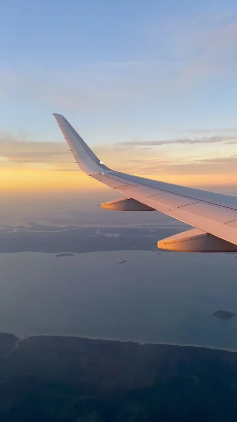 A beautiful view of the clouds captured from the airplane window Stock Footage 249812184