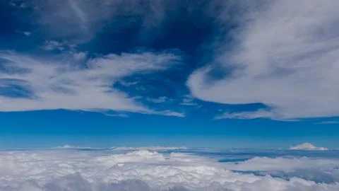 Beautiful View of the Clouds in the sky Stock Photos