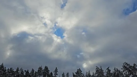 Beautiful View Of Cloudy Sky Stock Footage 295352156