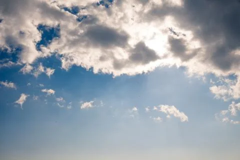 Beautiful view on the cloudy sky. Stock Photos