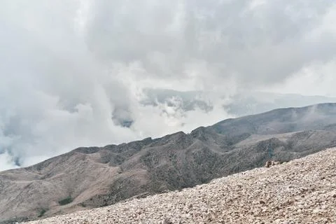 Beautiful view of the cloudy sky from the viewpoint of Tahtali Mountain in the Stock Photos