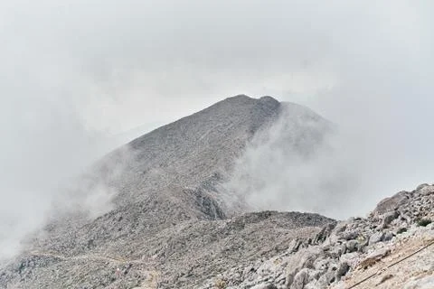 Beautiful view of the cloudy sky from the viewpoint of Tahtali Mountain in the Stock Photos