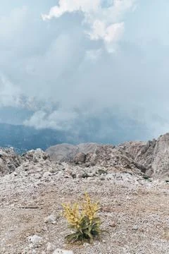 Beautiful view of the cloudy sky from the viewpoint of Tahtali Mountain in the Stock Photos