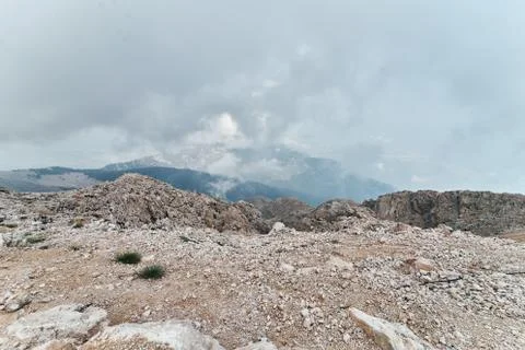 Beautiful view of the cloudy sky from the viewpoint of Tahtali Mountain in the Stock Photos