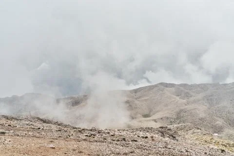 Beautiful view of the cloudy sky from the viewpoint of Tahtali Mountain in the Stock Photos